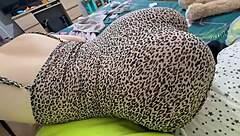 my indian big ass wife sucks off my small dick cums in her mouth then shakes that fat ass