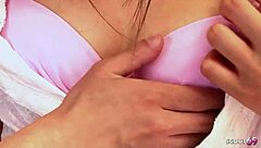 Tiny Dick Classmate Convinces Virgin Teen for First Blowjob Cum Swallow!