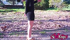 Amaya Castro tests old cock against young 18+ in wild threesome