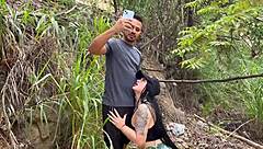 curvy colombian babe antonella jones car breaks down stranger fixes it then fucks her fat ass outdoors she swallows cum