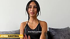 what if this skinny latina model gets facefucked doggystyle at casting?