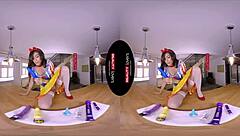 yo snow wild's such a horny milf cunt ridin pov cowgirl in heels n stockings with dildo