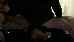 double domme action has me sissified bound milked and swallowing my own hot cum