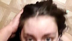 chick blows cock but fails at deepthroat