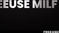 Freeusemilf's Ebony Stepmom Teases Kitchen Cowgirl Ride on Thick Cock Fantasy