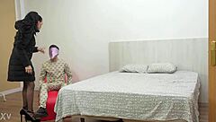 her cuckold husband watches me dominate and face fuck his huge titted mature wife with dirty talk and cum swallow