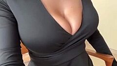 Stepmom Caresses Big Natural Nipples Outdoor, Begs for Milf Tit Massage and Fuck