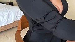 Stepmom Caresses Big Natural Nipples Outdoor, Begs for Milf Tit Massage and Fuck