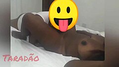 amateur ebony latina in lingerie deepthroats big black cock till she squirts on face