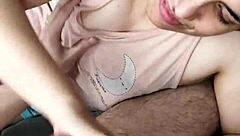 couple shares handjob blowjob and cumplay right before bed