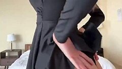 Stepmom Caresses Big Natural Nipples Outdoor, Begs for Milf Tit Massage and Fuck