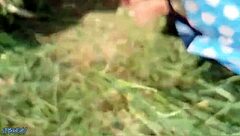 Desi bhabhi fingers pussy in wheat fields then takes rough doggystyle