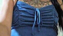 petite emy angel can't stop groping her tiny body everywhere!