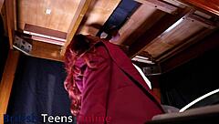 wanna see this naughty college slut gulp down cum from anonymous cock at the milking table?