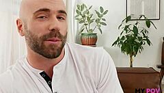 tattooed muscular danny steele fingers your wet pussy then fucks hard