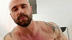 tattooed muscular danny steele fingers your wet pussy then fucks hard