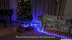 two blonde christmas moms take anal under tree then dp on piano! 🎄🍑💦