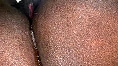 Petite Ebony Nympho Fights Big Black Cock Till Moaning Orgasm Over Tyson Rig