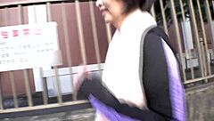 neighbor shoves huge cock in jogging wife ikuno mitsuyo's pussy!