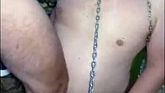 maîtresse kantalis offers chained slave ebed deep in the forest