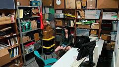 Does thief alex harper's hairy pussy take rough office pounding?