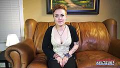 Petite Inked Coed Worships Ass Rimjobs Sloppy on Brunette Tits Passionately