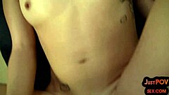 Damn this POV beauty sucks dick so good before riding cock with her girlfriend!