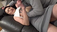 neighbor shoves huge cock in jogging wife ikuno mitsuyo's pussy!