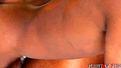 Ebony babe with big ass and juicy pussy takes BBC from room to bathroom pounding