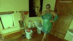 Dominatrix mistress april runs bdsm game show punishin bound ebony slaves