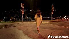 Innocent park stroll with girlfriend flips to bent over public doggystyle pounding