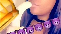 butta demonstrates banana blowjob techniques