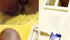 sexyjayla254 masturbating sensual from back front big black cock cumshot close up view