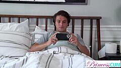 blake blossom helps stepbro fight temptation from her juicy ass but gains his seed