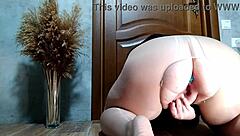 bbw chubby milf stepmom sends pantyhose pussy vid to stepson by mistake