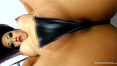 Jade's belly dance in thong panties teases every curve