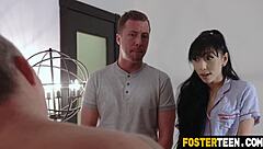 Judy Jolie sneaks with foster stepbrother into MASTER BEDROOM while Becky fucks husband hard