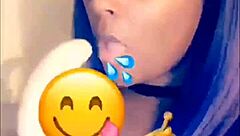 butta demonstrates banana blowjob techniques