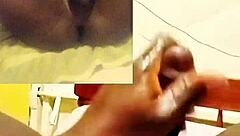 sexyjayla254 masturbating sensual from back front big black cock cumshot close up view