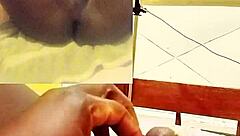 sexyjayla254 masturbating sensual from back front big black cock cumshot close up view