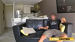Amateur Latina MILF fucks casting producer in rough POV interview blowjob