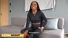 submissive ebony brazilian with tattoos gets face-slapped rough before hardcore pounding at casting