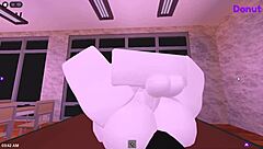 Man fucking in Roblox classroom feels so wrong but damn it's hot and intense