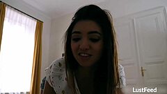 tiny latina hotwife frida sante takes creampie in homemade doggystyle cowgirl sex tape with curvy neighbor