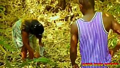 damn this bbw african wife's bushy pussy takes my fat cock so deep while her huge tits bounce wild