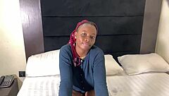 young pretty ebony joy strips tits in homemade casting interview session