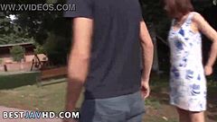 damn yuuka kaeda sucks cock outdoor toys her shaved cunt like crazy whore