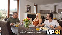 hey bimbo, wanna cheat with daddy's old cock while uncle watches your shaved pussy get pounded?