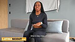 submissive ebony brazilian with tattoos gets face-slapped rough before hardcore pounding at casting