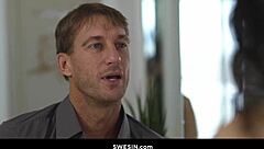 liz jordan rides ryan mclane cowgirl before creampie fills her tight virgin pussy